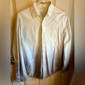 American Eagle Outfitters White Casual Button Down Shirt